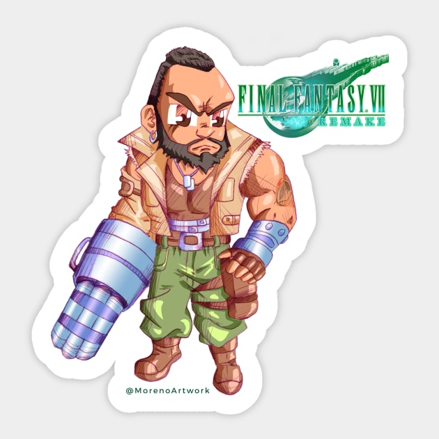 Barret Wallace バレット・ウォーレス Sticker by MorenoArtwork